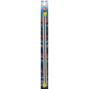 Single-pointed knitting needles, aluminium, 30cm, 6.00mm, grey