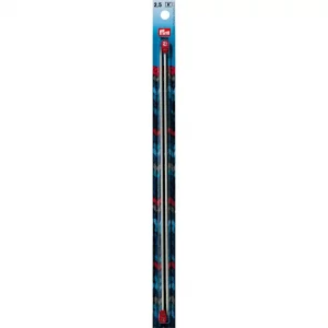 Single-pointed knitting needles, aluminium, 30cm, 2.50mm, grey