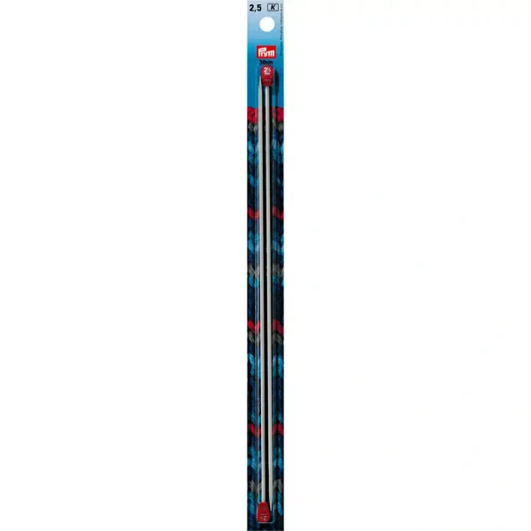 Single-pointed knitting needles, aluminium, 30cm, 2.50mm, grey