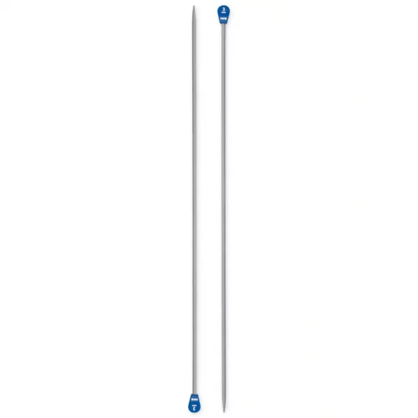 Single-pointed knitting needles, aluminium, 30cm, 3.00mm, grey