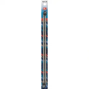 Single-pointed knitting needles, aluminium, 30cm, 4.00mm, grey