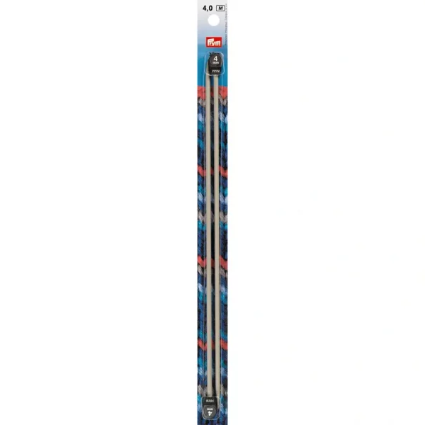 Single-pointed knitting needles, aluminium, 30cm, 4.00mm, grey