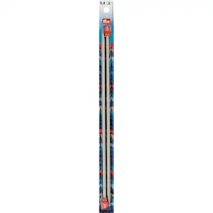 Single-pointed knitting needles, aluminium, 30cm, 5.00mm, grey