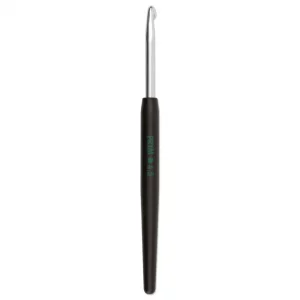 Soft-grip wool crochet hook, 14cm, 4.50mm, silver-coloured