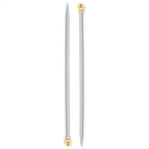 Single-pointed knitting needles, plastic, 35cm, 9.00mm, grey