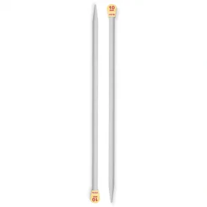 Single-pointed knitting needles, plastic, 35cm, 10.00mm, grey