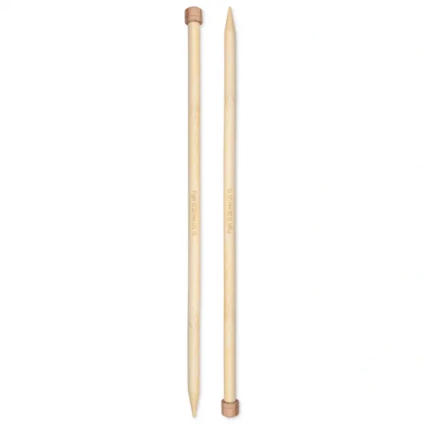 Single-pointed knitting needles Prym 1530, bamboo, 33cm, 10.00mm