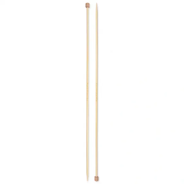 Single-pointed knitting needles Prym 1530, bamboo, 33cm,3.50mm