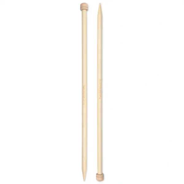Single-pointed knitting needles Prym 1530, bamboo, 33cm, 5.00mm