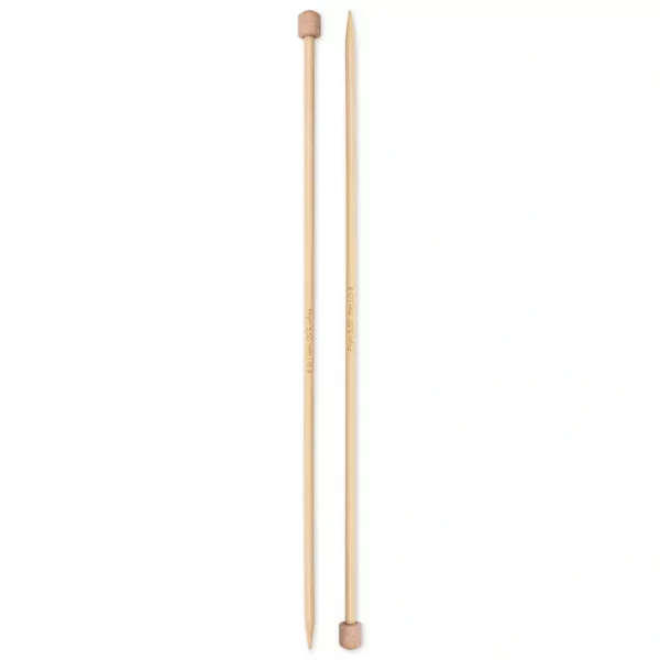 Single-pointed knitting needles Prym 1530, bamboo, 33cm, 5.50mm