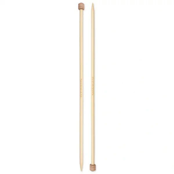 Single-pointed knitting needles Prym 1530, bamboo, 33cm, 6.50mm