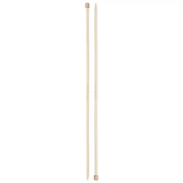 Single-pointed knitting needles Prym 1530, bamboo, 33cm, 3.75mm