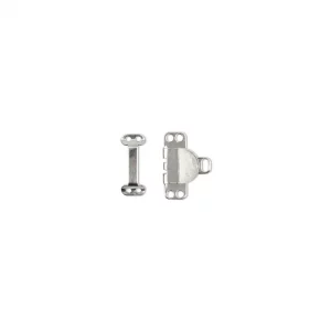 Hooks and bars for trousers and skirts, 9.5mm, silver-coloured
