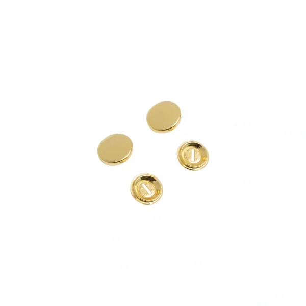 Cover buttons, 15mm, gold-coloured