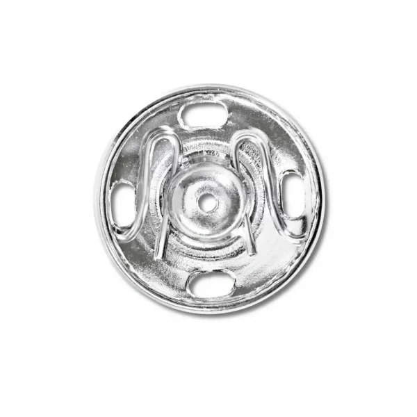 Snap fasteners, 17mm, silver-coloured