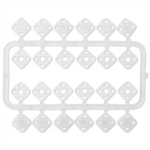 Snap fasteners square, 7mm, transparent