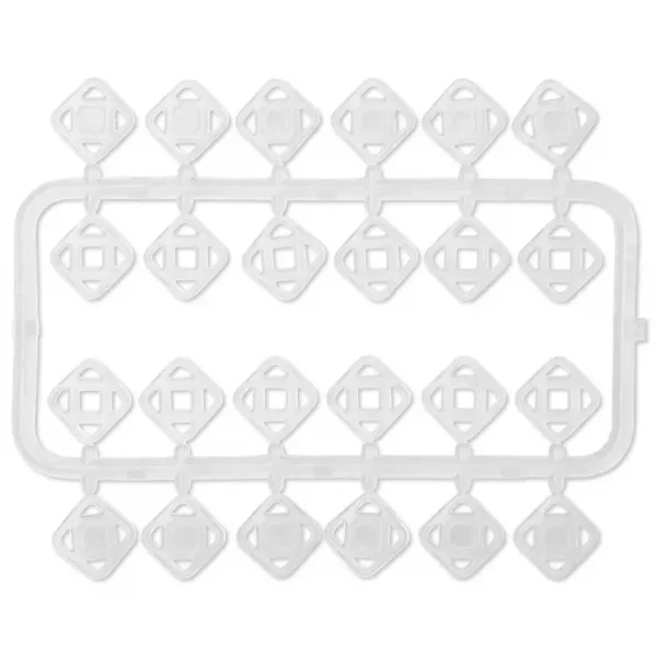Snap fasteners square, 7mm, transparent