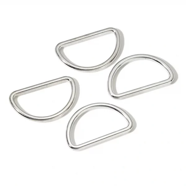 D-rings, 30mm, silver-coloured
