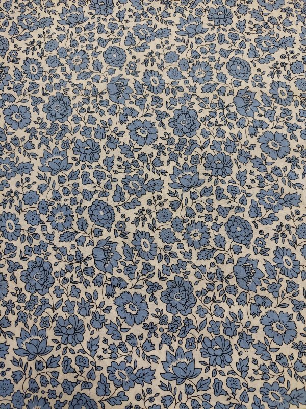 Cotton Poplin prints/ blue ditsy