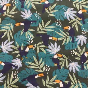 Cotton poplin prints/ toucan