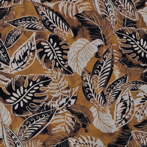 Cotton Rayon Print (PC2291) - Leaves Terra